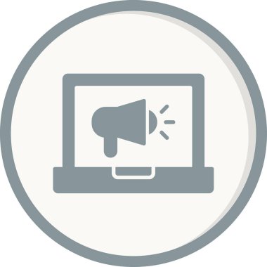 Pazarlama ve reklamların basit doğrusal illüstrasyonu