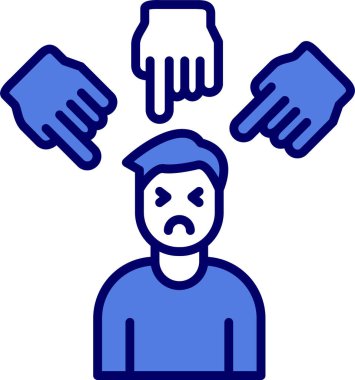 Zorbalık web simgesi vektör illüstrasyonu