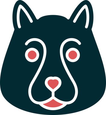 Pomeranian köpek çiftleşmesi hayvan ikonu vektör illüstrasyonu