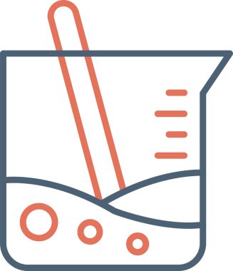 Beaker modern simgesinin vektör illüstrasyonu                          