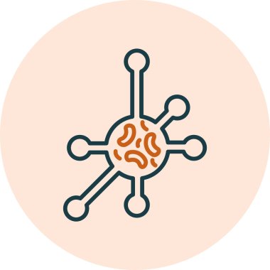 amoeba web simgesi, basit vektör illüstrasyonu