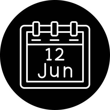 Haziran takvim simgesi. vektör illüstrasyonu