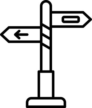 ok yönü yol ikon vektör çizimi