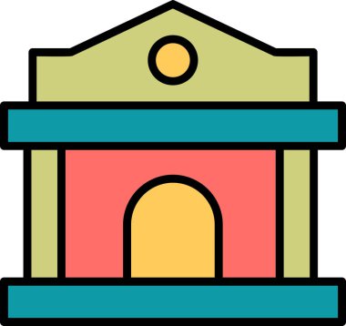 Banka web simgesi basit illüstrasyon 