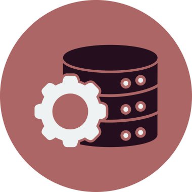 veritabanı simgesi, vektör illüstrasyonu basit tasarım