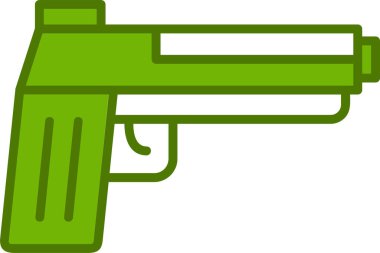 Pompalı tüfek ikonu. Web için tabanca vektör simgelerinin basit çizimi 