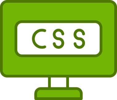 Css simgesinin basit vektör illüstrasyonu