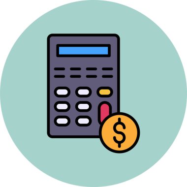 Calculator icon, vector illustration simple design