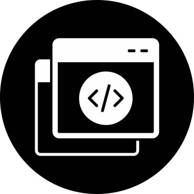 yazılım geliştirme. Web simgesi vektör illüstrasyonu