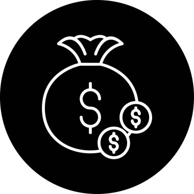 Para kaybı. Web simgesi basit illüstrasyon