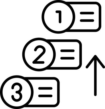 Öncelik simgesi vektör illüstrasyon tasarımı