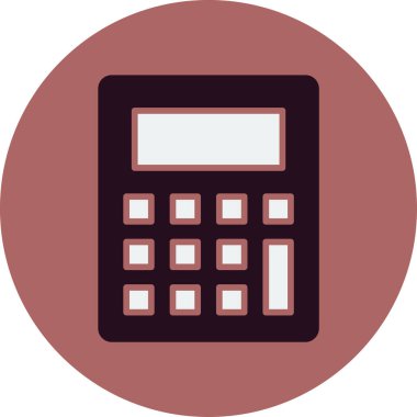 Calculator icon, vector illustration simple design