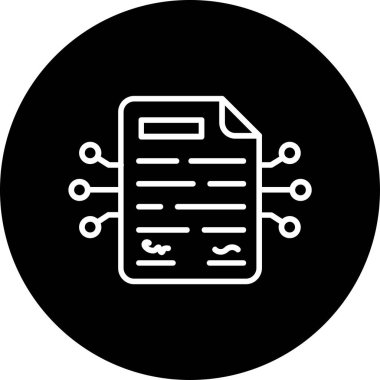 Smart Contracts ağ simgesi, vektör illüstrasyonu