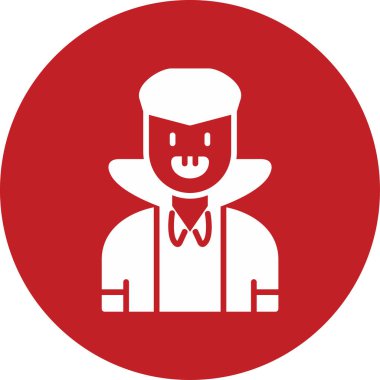 Drakula web simgesi, basit vektör illüstrasyonu