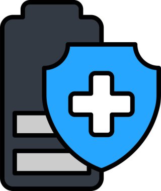 Bir arkaplana karşı ayarlanmış, minimum pil simgesi temsil etme seviyesi.