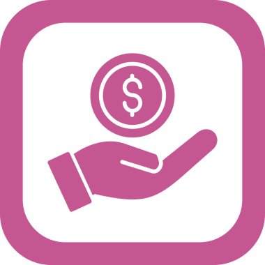  Gelir. Web simgesi basit illüstrasyon