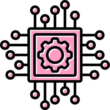 Çip simgesi vektör illüstrasyon tasarımı