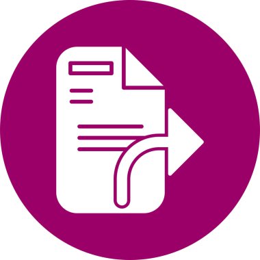 Dosyayı gönder. Web simgesi basit illüstrasyon