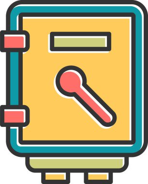 Güvenli Kutu. Web simgesi basit illüstrasyon