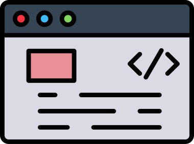 Web Yazılım simgesi, vektör illüstrasyonu