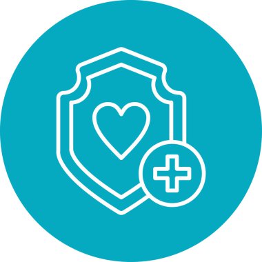 Kalp. Web simgesi basit illüstrasyon 