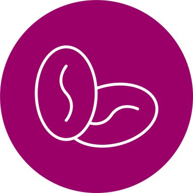 kahve çekirdeği ikonu vektör illüstrasyonu