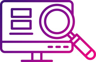 Soruşturma. Web simgesi basit illüstrasyon