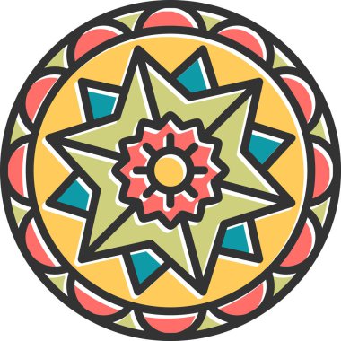 mandala tasarımı, web basit illüstrasyonu