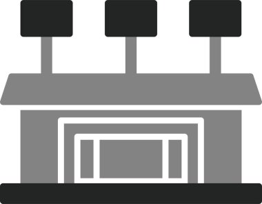 Stadyum. Web simgesi basit illüstrasyon