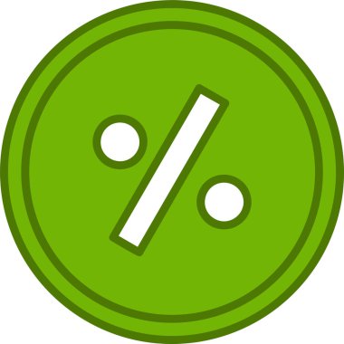 İndirim simgesinin vektör illüstrasyonu, yüzde