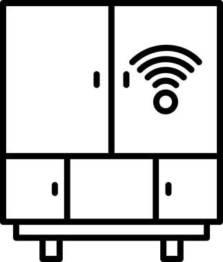 Smart Buzdolabı web simgesi, basit vektör illüstrasyonu
