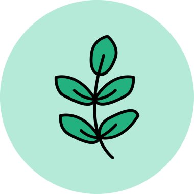 Royal Fern simge vektör illüstrasyonunu bırakıyor