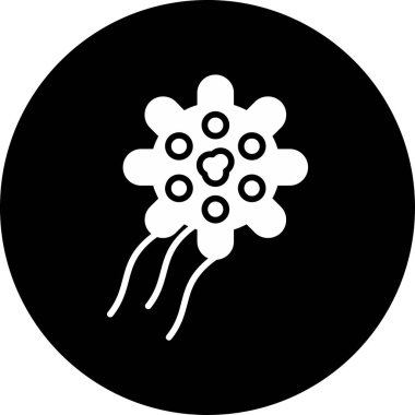 Bakteri simgesi, vektör illüstrasyonu basit tasarım