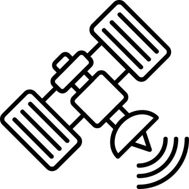 Uydu anten simge vektör çizim 