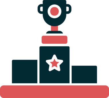 Ödül kupası ikonu vektör illüstrasyon tasarımı