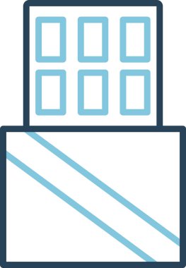 Çikolata çubuğu web simgesi, vektör illüstrasyonu