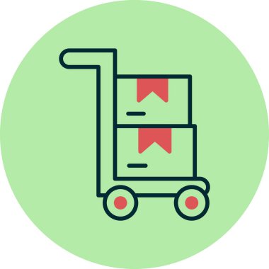 Trolley Web basit illüstrasyon simgesi