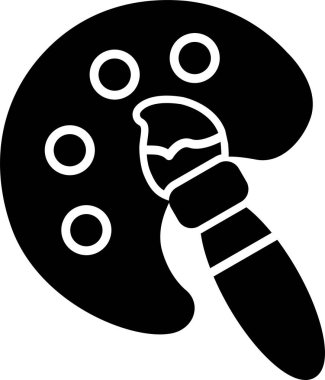 Web simgesi boyanıyor, vektör illüstrasyonu