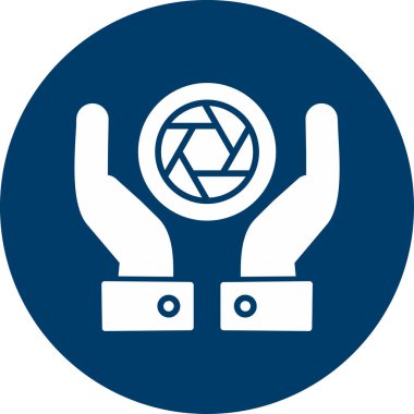 Mercek. Web simgesi basit illüstrasyon