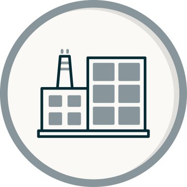 Fabrika simgesi vektör illüstrasyonu 