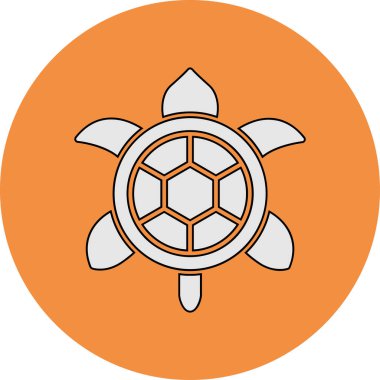 Kaplumbağa. Web simgesi basit illüstrasyon
