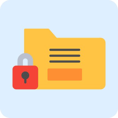 Basit Gizli simge vektör illüstrasyonu