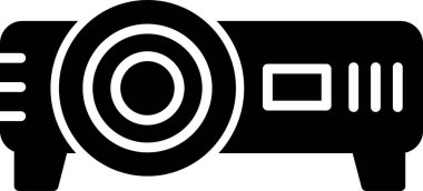 Projektör. Web simgesi basit illüstrasyon