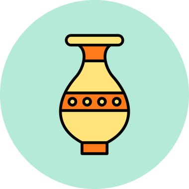 Vazo. Web simgesi basit illüstrasyon