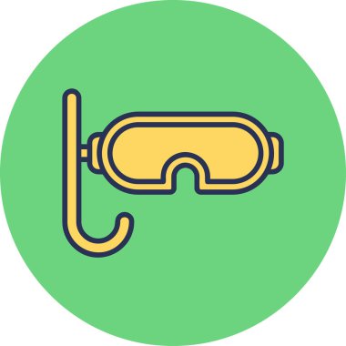 dalış maskesi simgesi vektör çizimi 