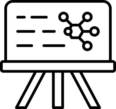 sunum simgesi, vektör illüstrasyonu basit tasarım