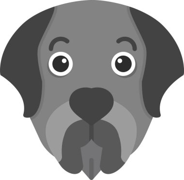 Pudelpointer köpek simgesi, vektör çizimi