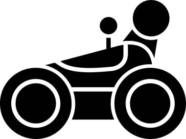 Dublör arabası. Web simgesi basit tasarım