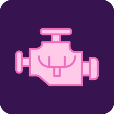 Araba motoru. Web simgesi basit illüstrasyon        