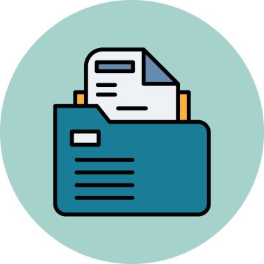 belge simgesi, vektör illüstrasyonu basit tasarım